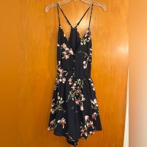Windsor Navy Floral Romper